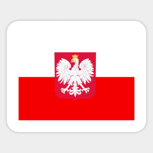 Poland coat of arms flag Sticker